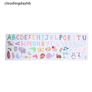 cloudingdayhb - pegatinas de pared para niños, diseño de 26 letras, alfabeto, animales, artículos populares