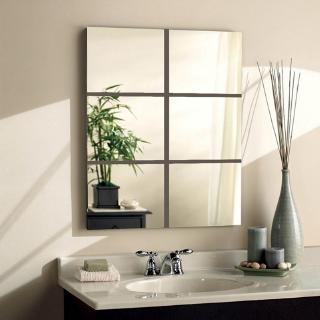 Diy 9 pzs calcomanías de espejo/decoración de pared/calcomanía 3d autoadhesiva para baño