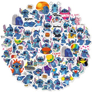Y&P| Pegatinas de Stitch Conjunto de Pegatinas de Graffiti A Prueba de Agua de Dibujos Animados, 50 hojas/juego