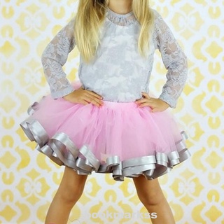 Niña de gasa linda princesa para niños ropa de baile falda burbuja