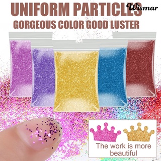 Wis 50g/Pack de lentejuelas de uñas de alto brillo conveniente compacto arte de uñas decoración polvo para niñas