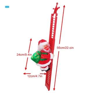 Navidad eléctrica Santa Claus escalada escalera muñeca decoración de navidad niño juguete (9)