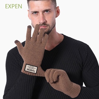 Expen guantes De lana tejidos a prueba De viento cálidos Para invierno/guantes multicolores Para hombre