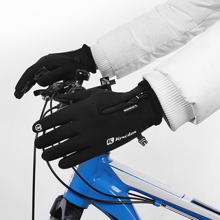Guantes Para Ciclismo con Dedos Completos cálidos antideslizantes pantalla táctil impermeable