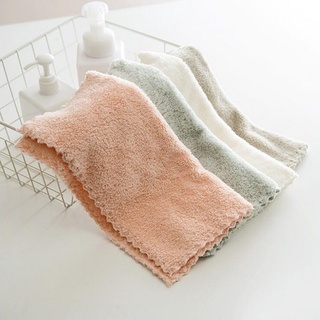 Cómodo absorbente lavado facial pequeña cara Coral toalla de lana