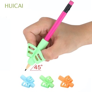 Huicai porta lápices niños papelería agarre postura mano escritura ayuda escritura postura corrección de postura herramienta de corrección de postura