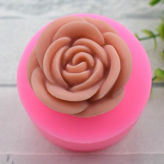 Molde de escultura de hielo rosa hecho a mano molde de jabón Fondant molde de pastel pudín molde de gelatina molde de vela DIY hornear