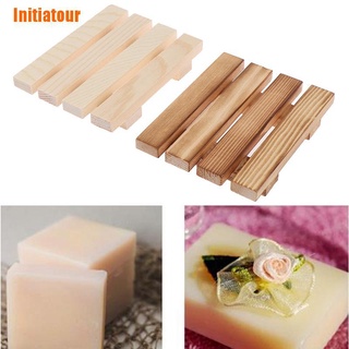 Initiatour> bandeja de almacenamiento para jabones de madera, soporte para ducha de baño