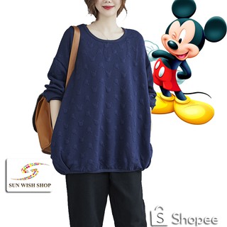 🌞Sunwish🌞Sws08193 elegante mujer otoño e invierno Racking Micky Mouse suéter (1)
