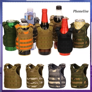Pu-exterior camuflaje táctico militar Mini chaleco cerveza bebida botella de agua titular de la taza (1)