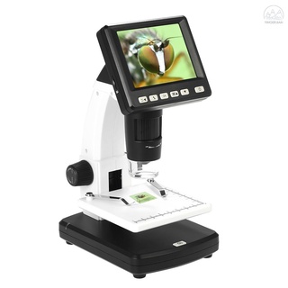 Microscopio Digital portátil profesional de escritorio portátil de 3.5 pulgadas LCD 10-500X hasta 1200x aumento de resolución de 5 m y tarjeta de almacenamiento de medición