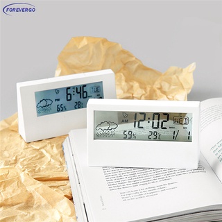 FG Japanese Simple Style Digital Alarm Clock Modern White Electronic Clock (1)