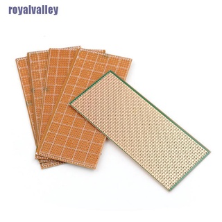 royalvalley 5 pzs 6.5x14.5cm stripboard veroboard uncut pcb platine placa de circuito de un solo lado ujgf