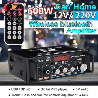 600W/800W G20/G30 Digital HiFi Bluetooth Audio estéreo amplificador amplificador FM SD micrófono para el hogar y coche EU Plug amplificador con Bluetooth amplificadores Bluetooth amplificador Mini amplificador de coche amplificador 12v