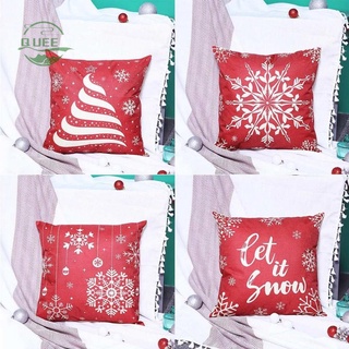 Qummall-pillow funda Santa Claus copo de nieve sofá decoración 1 Pc 45x45cm navidad Santa yqueenmall