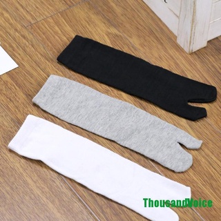 [ThousandVoice] 1 par de calcetines Unisex Tabi cómodos de dos dedos Kimono Flip Flop calcetines de fibra