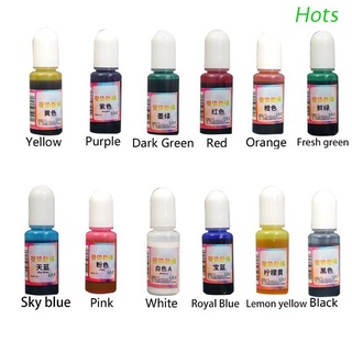 Hots 12 colores de Arte de Tinta Natural Resina Pigmento Kit Líquido de colorante Tinta difusión Uv Resina epoxi joyería fabricación de herramientas