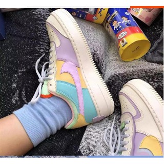 Kasut mujer fuerza 1 af 1 macaron little daisy helado color zapatilla de deporte joker casual zapatos planos (8)