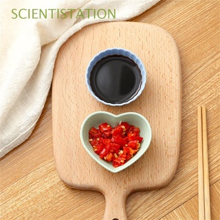 SCIENTISTATION Kitchen Seasoning Bowl Sauce Vinegar Heart-shaped Dish Tableware Salt Sauce Oil Practical Small Plates/Multicolor
