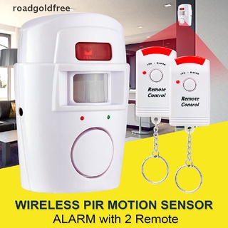 Ro1br Sensor Pir De movimiento inalámbrico alarma+2 Controles Remotos galpón para el hogar garaje Caravan Martijn