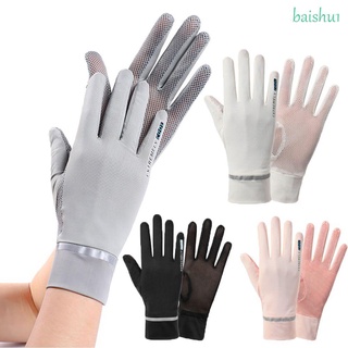 Guantes De malla De Seda fría baishu1 Anti-Uv Upf 50+guantes transpirables De protección Solar/multicoloridos