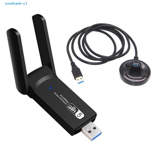 ivodiank Durable WiFi Dongle 1200Mbps De Largo Alcance USB Repetidor Inalámbrico De Alta Velocidad Para PC