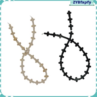 2 Strands Smoothly Imitation Howlite Loose Cross Beads Strand Jewelry Crafts