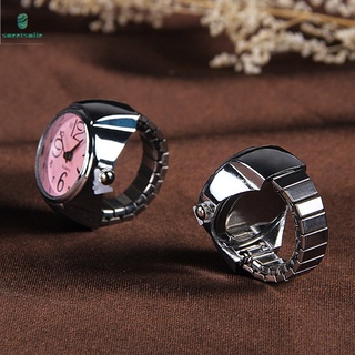 reloj de cuarzo elástico con anillo para hombres y mujeres joyería regalos (2)