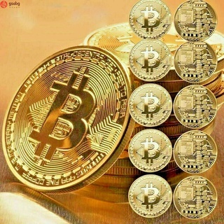 10 pzas moneda 2013 bitcoin conmemorativa física b-coin colección moneda virtual btc ornamento de regalo para colección