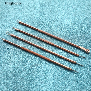 thighoho 4 unids/set blackhead comedone aguja removedor de espinillas cuchara para cara cuidado de la piel herramienta cl