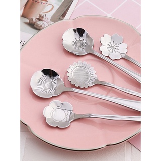 8 unids/Set cuchara de café de acero inoxidable Mini cucharaditas de azúcar postre cuchara de helado sopa cuchara (6)