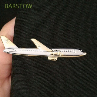 BARSTOW Fashion Necktie Clip Classic Design Aircraft Clips Men Tie Clip Accessories Airplane Shape Jewelry Wedding Gifts Simple Gentleman Shirt Tie Pin