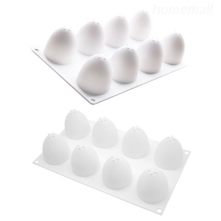 Ho molde de silicona en forma de huevo de pascua 3D de 8 cavidades para hornear. Molde para magdalenas y tartas 3d, molde de pastel de galletas de Chocolate para tartas de Mousse