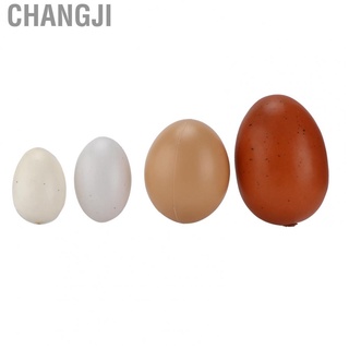 changji - juego de 9 huevos falsos de plástico artificial para pintura, decoración del hogar, fiesta, juguete para niños (4)