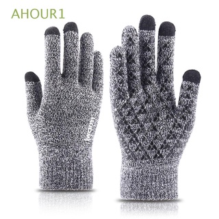 Ahour1 guantes tejidos unisex Para invierno cálido antideslizantes a prueba De viento