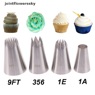 jfcl - boquillas para glaseado (4 unidades), diseño de puntas de pastelería rusas, herramienta para hornear, decoración de pasteles