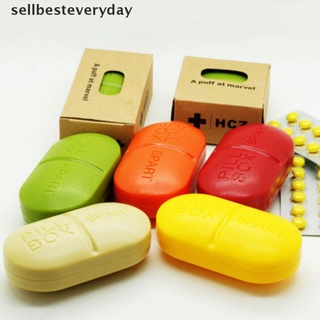 [sellbesteveryday] Caja de pastillas de viaje dispensador de almacenamiento de medicinas, caja de contenedores, divisores
