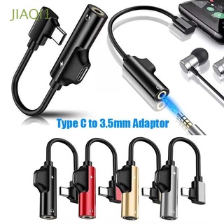 JIAQI1 Adaptador De Auriculares Usb-C 2 En 1 Cable De Audio Tipo Divisor/Multicolor