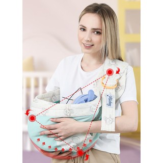 Portabebés Bufanda Ajustable Frente Bebé Sling Wrap Carrier Para Recién Nacido (4)