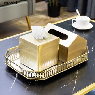 moshi nordic retro bandeja de almacenamiento rectangular oro cristal organizador de maquillaje bandeja decoración.