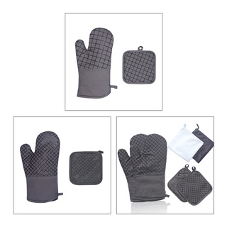 Sc guantes flexibles resistentes al calor para horno barbacoa hornear cocina parrilla práctica