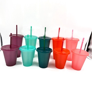 Giovanni 1 taza de paja para beber de boca ancha, vaso de plástico, regalos creativos, reutilizables, personalizados con pajitas, opción Multicolor, botella de agua, Multicolor, color Multicolor (8)