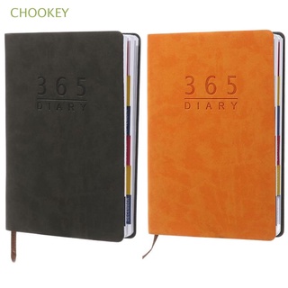 CHOOKEY School Office Supplies Notepad Stationery 2021 Schedule Notebook 365 Days Travel Journal Calendar Worksheet PU Leather Daily Plan Diary Planner