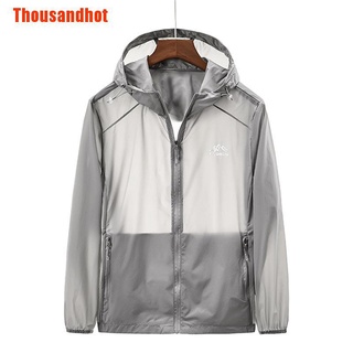 [Thousandhot] Camisa de pesca al aire libre delgada higroscopicidad de secado rápido Anti-Uv chaqueta masculina