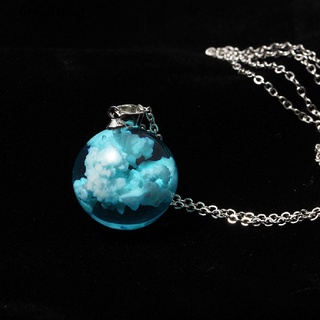 Greedancit Fashion Transparent Sky Cloud Round Necklace Glow in the Dark Necklace Jewelry CL