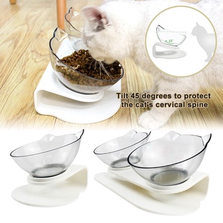 Tazón de comida con soporte alto de gato blanco Dog tazón de agua desmontable para mascotas