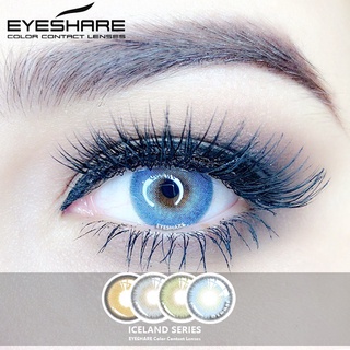 Eyeshare lente 1 par de lentes de contacto de color islandia para ojos cosméticos maquillaje de ojos