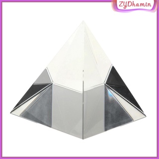 50mm pirámide de cristal prisma transparente k9 cristal artificial artesanía estatua cuadrangular decoración del hogar fotografía experimento instrumento ciencia óptica diy