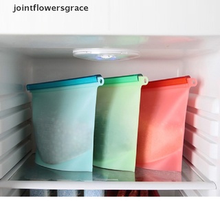 jgcl silicona bolsa de alimentos fda reutilizable silicona bolsa de alimentos ziplock bolsa a prueba de fugas congelador gracia (7)