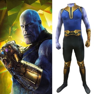 Avengers 4 Endgame Thanos Cosplay Costume Adult Jumpsuit Halloween Bodysuit (1)